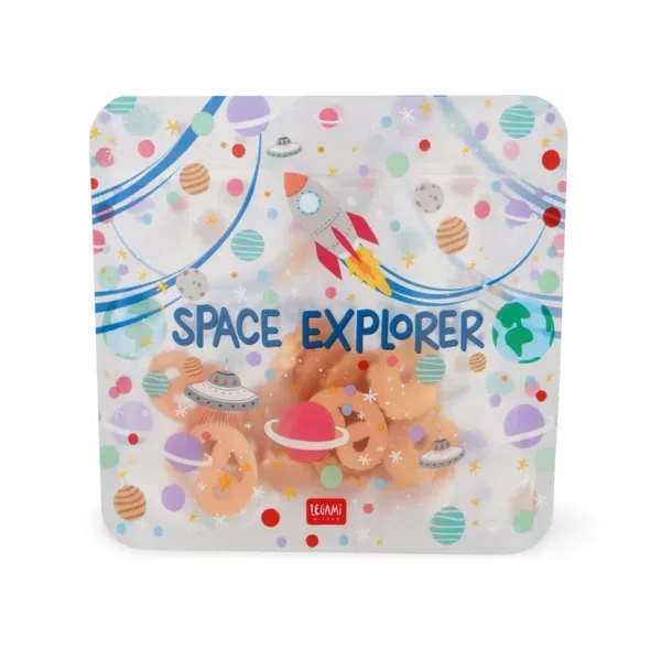 Set de 3 Pochettes pour Aliments - Snack Bags espace