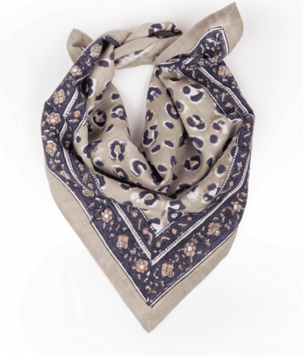 petit foulard bengal tilleul