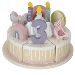 Gâteau d'anniversaire en bois - Pink