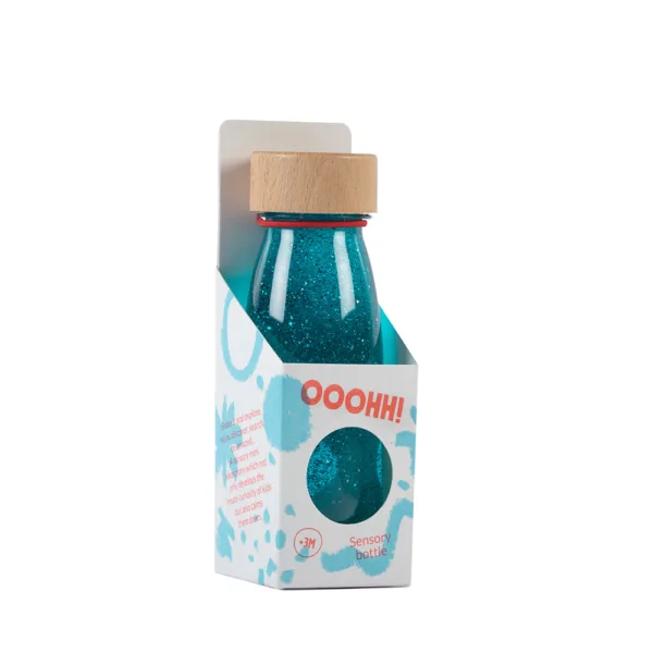 bouteille sensorielle turquoise