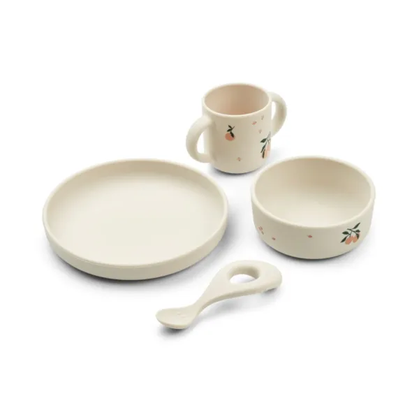 coffret repas silicone vivi peach:sea shell mix