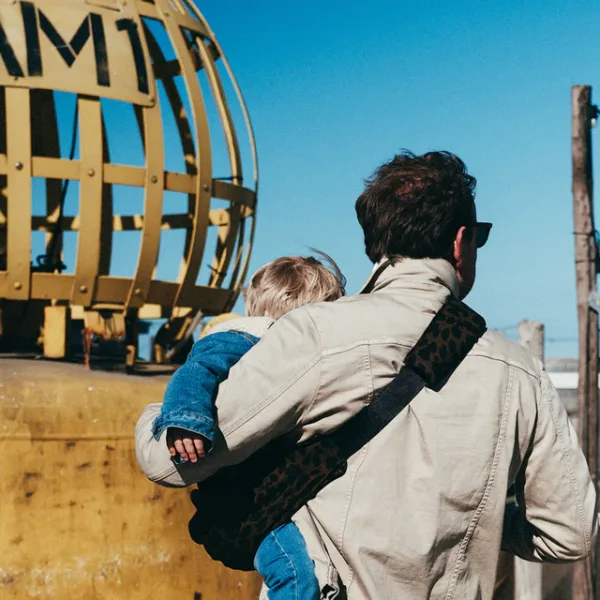 porte enfant imprimé léopard marron