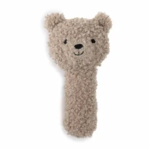 hochet teddy bear olive green