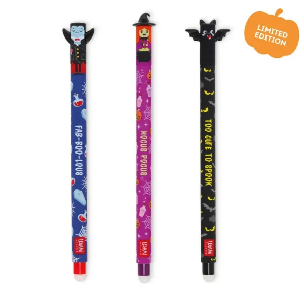 Set de 3 Stylos à Encre Gel Effaçable - Halloween