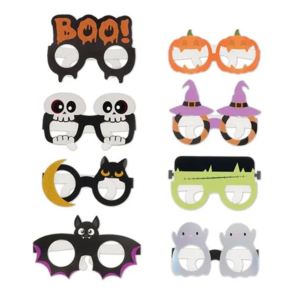 Set de 8 Paires de Lunettes en Papier - Halloween