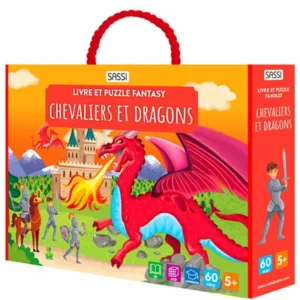 Livre-et-puzzle-fantasy-Chevaliers-et-dragons