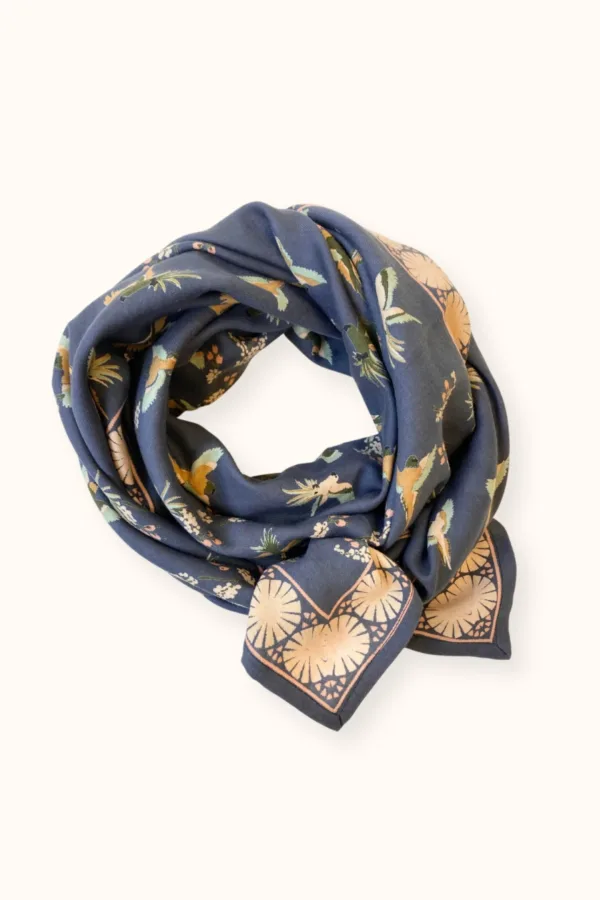 grand foulard latika cerisier orage