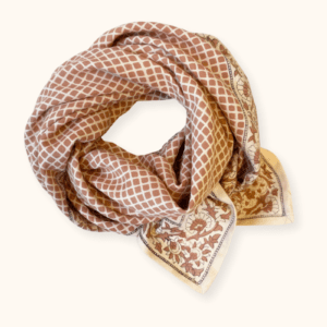 grand foulard latika mosaic terracotta