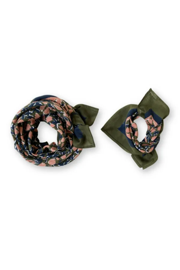 Grand foulard Latika - Tulipe Kaki