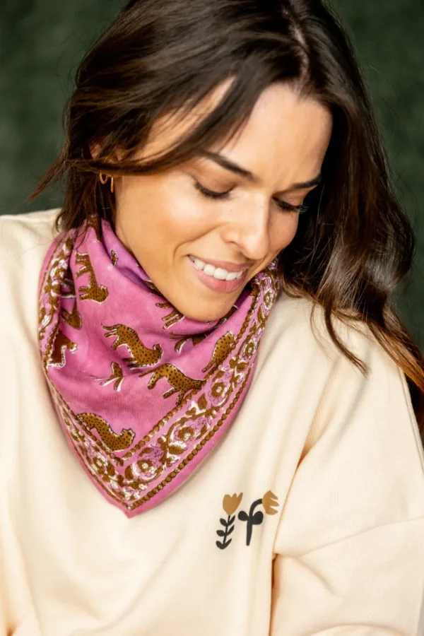 Petit foulard Manika - Bengale Fuchsia