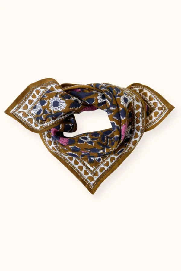 Petit foulard manika coeur tapenade