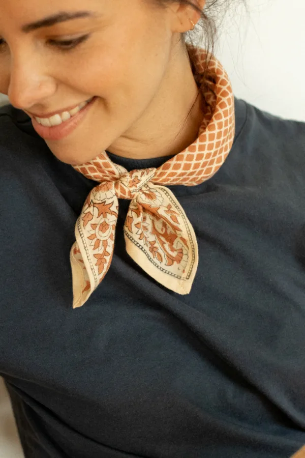 foulard manika mosaic terracotta