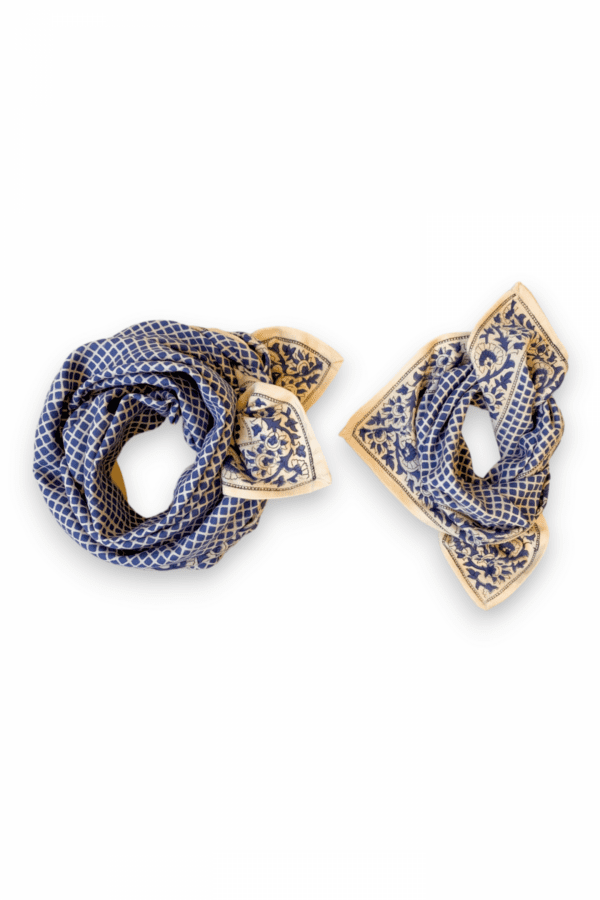 Petit foulard Manika - Mosaïc Navy blue