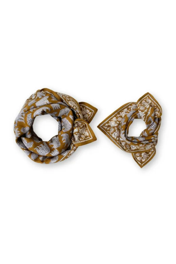 petit foulard manika ours tapenade