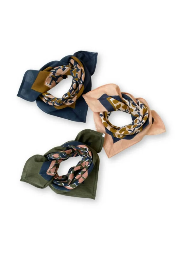 foulard manika tulipe kaki