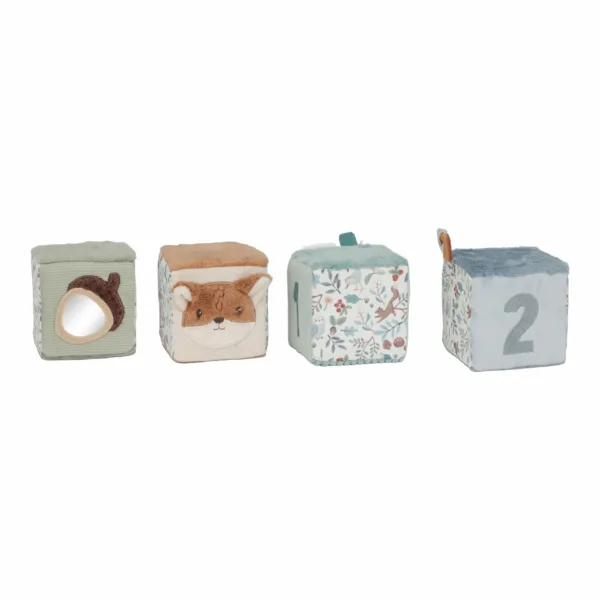 Lots de 4 petits cubes doux - Forest friends