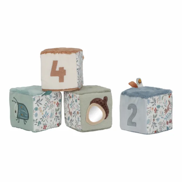 Lots de 4 petits cubes doux - Forest friends