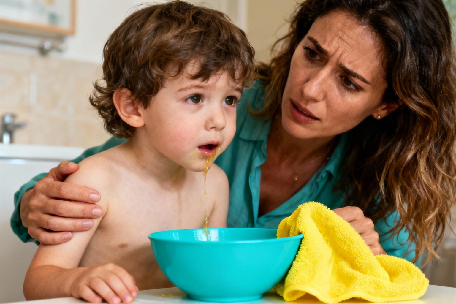Mon enfant de 3 ans vomit : causes, solutions et quand s’inquiéter